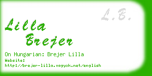 lilla brejer business card